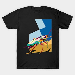 Flying Cockroach In Pop Art T-Shirt